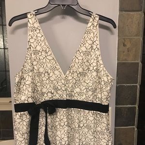 White/Black Market Lace shirt XL